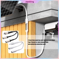 Star Efficiency Type C Female To Male Charging Cable 2 In 1 Out For Solar Panel And Monitoring Equip