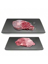 1入組鋁合金快速解凍盤,用於牛肉、海鮮冷凍食品、魚和蔬菜的解凍托盤