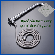 Bát sen cây bát sen tròn vuông 20 cm bộ cần nối vòi sen tắm đứng bộ bát sen cây tắm đứng