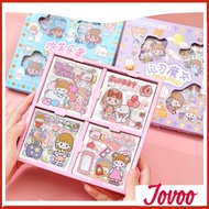 100 Pcs/Box Cute Girl Cartoon Stickers Tape Set No Repeating Pattern Transparent Water Bottle Sticke