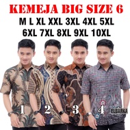 KEMEJA Bigsize 6 Short Shirt - Jumbo Short Sleeve Batik Shirt - Uk. M L XL XXL 3XL 4XL 5XL 6XL 7XL 8