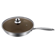【LUCUKU】鈦電漿華麗多層不鏽鋼精品34公分炒鍋