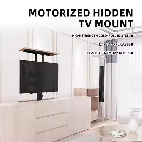 Electric lift TV bracket suitable for 32-80 inch adjustable LCD TV display screen bracket