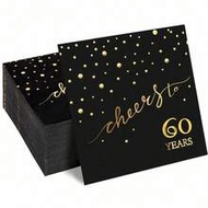 20pcs/40pcs/60pcs,60th Birthday Napkins, Celebrate Cheers To 60 Years Cocktail Party Napkins, 6.5x6.