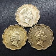 British Hong Kong QE II 20 Cent 1988 -1990 ( 3 Coins )