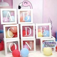 1PC/Box 25cm/9.84in Reusable Paper Letter Balloon, DIY Giant Alphabet Balloon For Wedding Birthday P