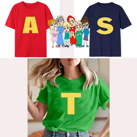 Animated Movie Alvin and The Chipmunks S/P Promo Nerd Geek Hot Sale Animation Vintage Graphic T Shir