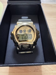 CASIO G-Shock 金屬不鏽鋼錶圈GM-6900SG-9 透明錶帶透明金