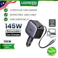 UGREEN 145W/90W/60W Retractable Car Charger Nexode PD3.0 USB Type C Fast Charging iPhone 17/16/15 Pr