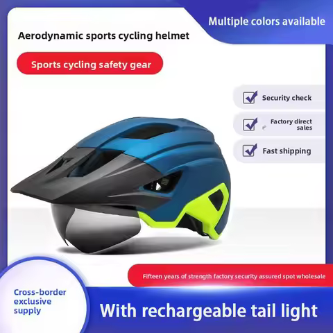 Helmet Cycling Magnetic Goggle Integrated Cycling Helmet, Outdoor Off-Road Bike Helmet, Mountain Bic
