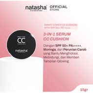 NATASHA SKINCARE Smart Cover CC Cushion Hybrid 3in1 Sunscreen SPF 50+ UV Filter High-Coverage With M