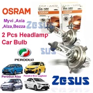 100% Osram Mentol Lampu Orginal Headlamp Yellowish Halogen Bulb  12v - Proton Car Saga Exora Preve P
