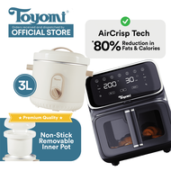 [Bundle] Toyomi 3L Porcelain Slow Cooker SC 1060 / 3080 + Toyomi 5.5L Steam Air Fryer AF 5579ST