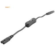 Power Extension Cord, Iec320 C7 to C8 Power Adapter Extension Cord with Switch Control with "8" Inte