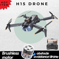 H15 Drone Brushless Motor With 4 Way Obstacle Avoidance Sensor HD Dual Camera Folding Design Wifi Ja