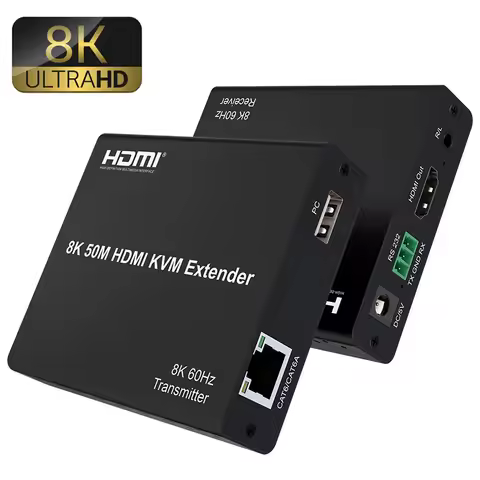 8K KVM HDMI Extender over CAT6A 8K@60Hz 4:2:0 HDMI KVM Extender 4K@120Hz with Audio output Support U