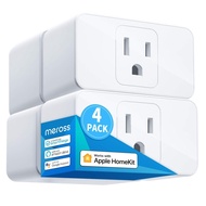 meross Smart Plug Mini, 15A & Reliable Wi-Fi, Support Apple HomeKit, Siri, Alexa, Echo, Google Assis