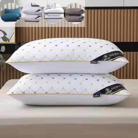 Soft Cotton Fiber Pillow 3D Neck Pillow Suitable for Sleeping Bedrooms and Hotels Comfort and Qualit