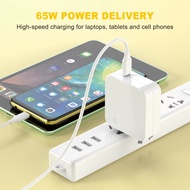PD Adapter 65W USB C เข้ากันได้  Lenovo Thinkpad X270 X570 Yoga 720 910 X1 Carbon Asus HP อะแดปเตอร์