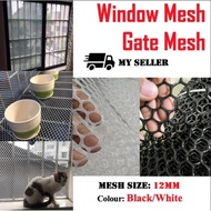 Jaring Kucing White Black PVC Net Pet Proof Plastic Safety Mesh Net for Windows Gate Cat Net Dog Net