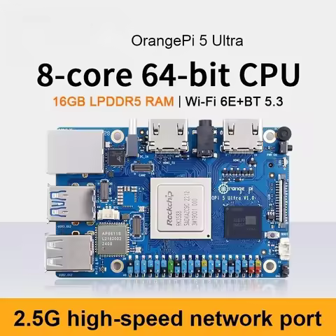 Orange Pi 5 Ultra 16G Ram RK3588 DDR5 Single Board Computer WiFi+BT M2 SSD 6TOPS NPU OrangePi5 Ultra
