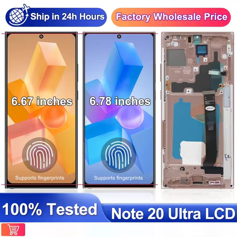 Super AMOLED Note 20 Ultra Display For Samsung Galaxy Note 20 Ultra 5G LCD Display Touch Note 20 Ult