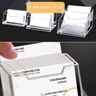 SIMPLESHOPLS 1Pcs Bussiness Card Holder,  Transparent Display Stand Business Card Box, School Office