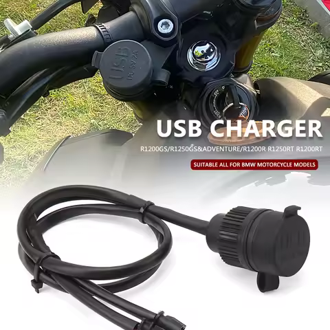 Motorcycle Charger Adapter Power Supply Socket USB Dual Port For BMW G310GS F650GS F750GS F700GS F85