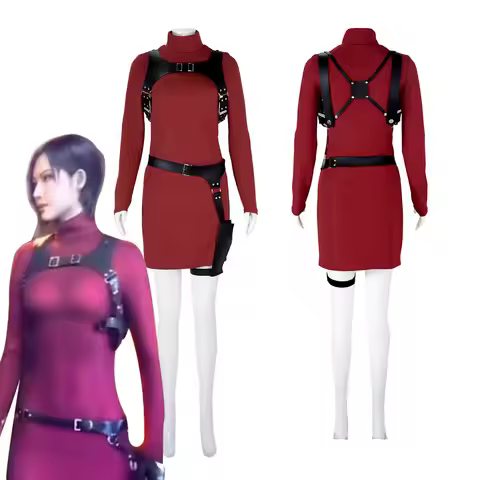 Resident Evil 4 Remake Ada Wong Cosplay Costume Ada Wong Red Dress Role-playing Outfit