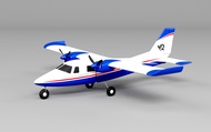เครื่องบินโฟม ตัวลำ+ชุดไฟ ใบพัดคู่ X FLY P68 850mm Twin Powered Park Flyer (ไม่รวมวิทยุ รีซีฟ แบต) เครื่องบินบังคับ Rc