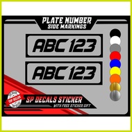 ➸ ➤ ▯ ∜ Multicab, Plate Number Side Marking Sticker Decals Durable and High Quality