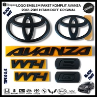 Complete Package Emblem Logo AVANZA 2012-2015 Matte Black Original Toyota Avanza Logo Emblem avanza 