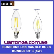 LED E14 CANDLE BULB (BUNDLE OF 3) - 4W