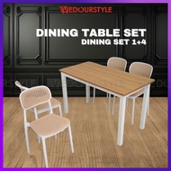 Vedourstyle 1+4 Dining Table Set/Meja Makan/Restaurant Dining Set/Cafe table/Meja kafe 餐桌椅