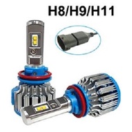 EZ online หลอดไฟหน้ารถยนต์ LED T1 TURBO จำนวน1คู่12V & 24V หลอดไฟรถมีขั้ว H1 H3 H4 H7 H11 9005/HB3 9