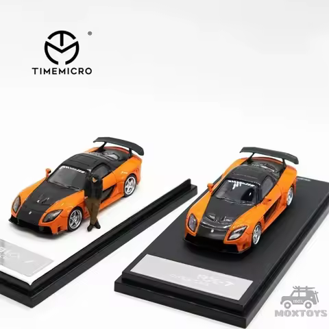 TIME MICRO 1:64 RX-7 Veilside FNF Orange Diecast Model Car