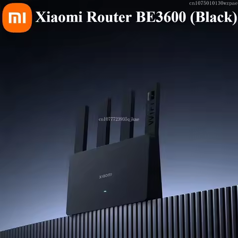 Xiaomi Router BE3600 Black WiFi 7 3570Mbps Dual-Band Aggregation Dual WAN LAN Gaming Acceleration Me