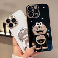 Doraemon 3D Softcase with Stand for iPhone 11 Pro Max X XS XR XS Max Infinix Smart 7 Lens Camera Pro