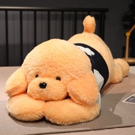 JOJO CASTLE 2025 Lovely Lying Poodle Dog Plush Toy 100CM Stuffed Soft Animals Puppy Sleep Doll 90/1