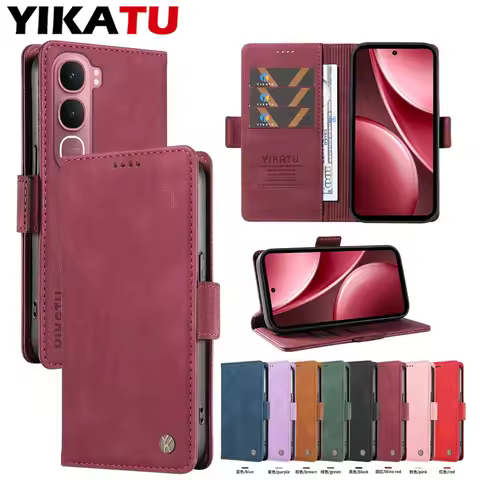 Wallet Case For VIVO X100 X200 FE X300 Pro Y02S Y03 Y04 Y11S Y12A Y12S Y15 Y16 Y17 Y17S Y18 Y19S Y20