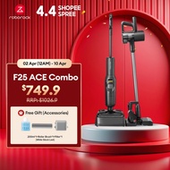 Roborock F25 ACE Combo 5 in 1 Wet and Dry Cordless Vacuum Cleaner | 0% Hair Tangle | 90°C Self-Clean