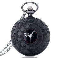 Retro Ssteampunk Roman Number Man Analog Quartz Pocket Watch Pendant Chain