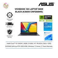 Asus Vivobook 16X K3605V-CRP2008WS 16'' WUXGA Laptop Indie Black (i5-13420H, 16GB, 512GB SSD, RTX305