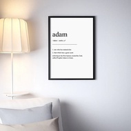 Name Meaning Minimalist Wall Art Frame Poster Deco Print - 21x30 cm (A4), 30x40 cm (A3)