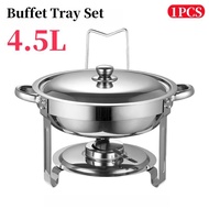 4.5L stainless Steel round buffet set / chafing dish / buffet tray / kenduri tray buffet ketam Buffe
