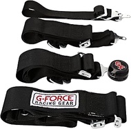 G-Force 7140BK Black 5-Point Pull Down U-Type Shoulder Harness Set