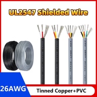 UL2547 Shielded Wire 26AWG Tinned Copper Wire 2/3/4 Core Audio Wire Multi-Core Signal Transmission W