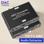 ARC Audio Extractor HDMI ARC Audio to HDMI SPDIF Optical L/R 3.5mm Stereo out Digital to Analog Adu