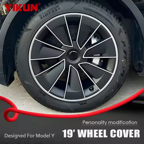 4PCS Hub Cap for Tesla Model Y 19 Inch Wheel Cover Replacement Performance AutoFull Rim Car Accessor