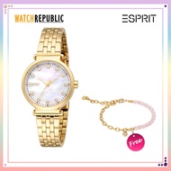 [FREEGIFT] Esprit Alicia Gold Stainless Steel Analog Watch For Women EES1L485M0025 ESPRTROSEQUARTZ